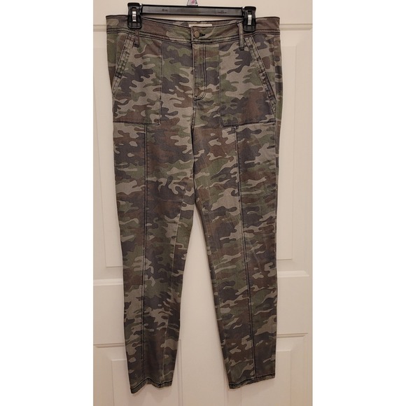 Knox Rose Camouflage Cargo Pants Womens Size 12 Army Print 4 Pockets - Picture 1 of 5